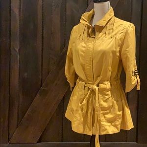 Women’s Mustard Utility Jacket with Tie Waist